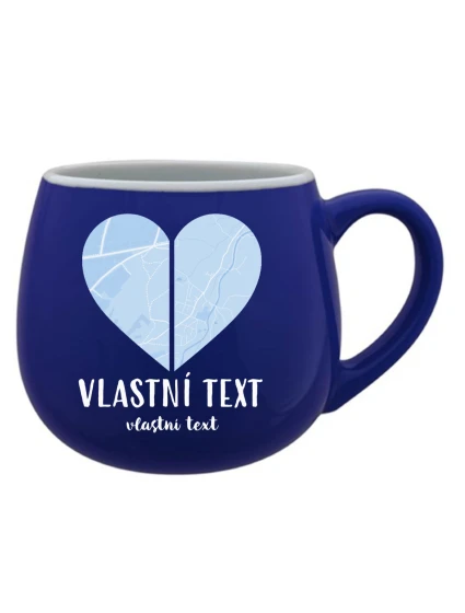 Personalizovaný keramický hrníček - dvě mapy jako srdce