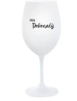 PÁN DOKONALÝ - biely pohár na víno 350 ml