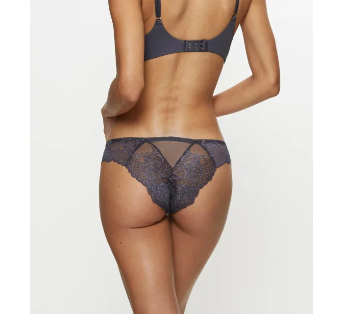Dámské kalhotky Wild Peony Florale Brazilian tmavě šedé - Triumph Dámské kalhotky Wild Peony Florale Brazilian tmavě šedé - Triumph