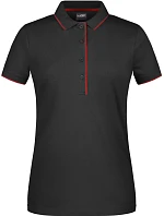 Daiber JN 727 Dámské piqué polo s kontrastní légou 02.0727 black/red Daiber JN 727 Dámské piqué polo s kontrastní légou 02.0727 black/red