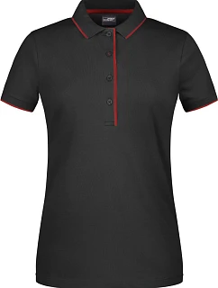 JN Dámské piqué polo s kontrastní légou 02.0 black/red model 22489056 - Daiber