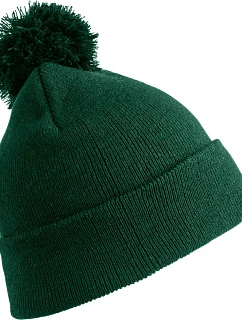 Result Headwear RC 028J Dětská pletená čepice s bambulí 28.028J bottle green