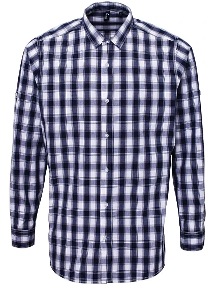 Premier PR 250 Popelínová košile s dl. rukávem "Mulligan" 39.0250 white/navy Premier PR 250 Popelínová košile s dl. rukávem "Mulligan" 39.0250 white/navy