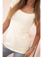 Dámská klasická bavlněná blůza s krátkým rukávem modrá