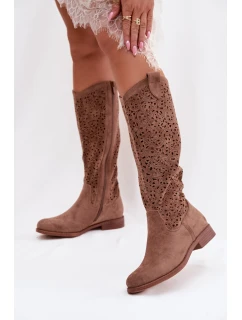 Ažurové kozačky  model 224442 Step in style