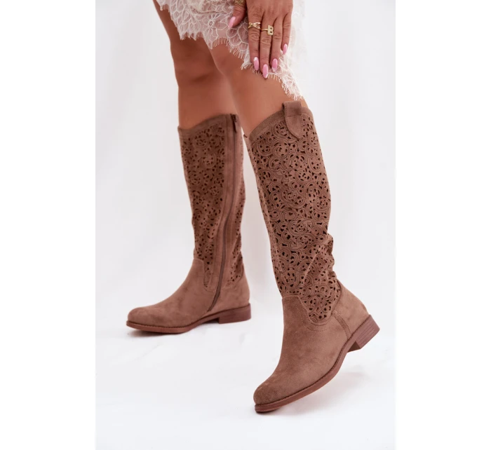 Ažurové kozačky  model 224442 Step in style