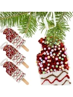 ZMRZLINOVÁ DEKORACE ZÁVĚSNÁ CETKA 3KS BÍLÁ