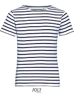 SOL'S Miles Kids Dětské pruhované tričko 25.1400 white/navy
