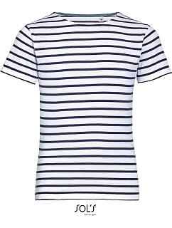 SOL'S Miles Kids Dětské pruhované tričko 25.1400 white/navy