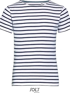 SOL'S Miles Kids Dětské pruhované tričko model 22521437 white/navy