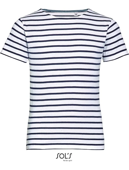 SOL'S Miles Kids Dětské pruhované tričko 25.1400 white/navy