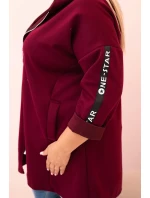 Dámská mikina s ozdobnými rukávy černá masełkowa