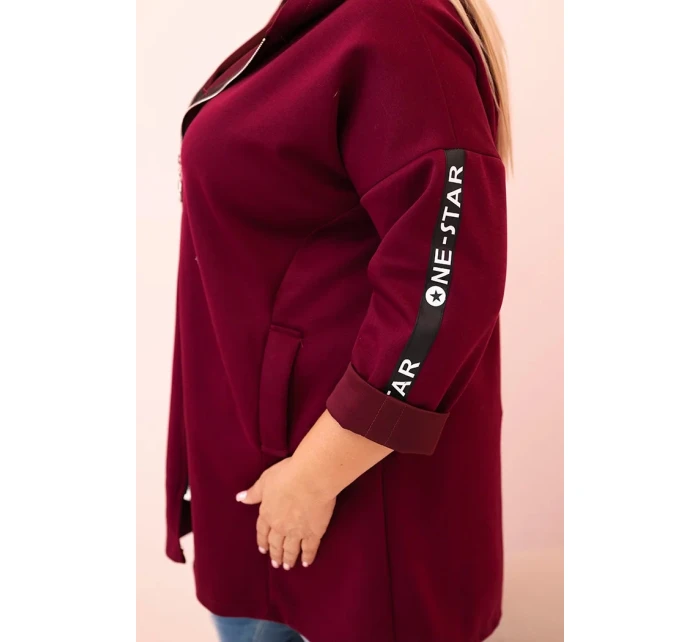 Dámská mikina s ozdobnými rukávy černá masełkowa