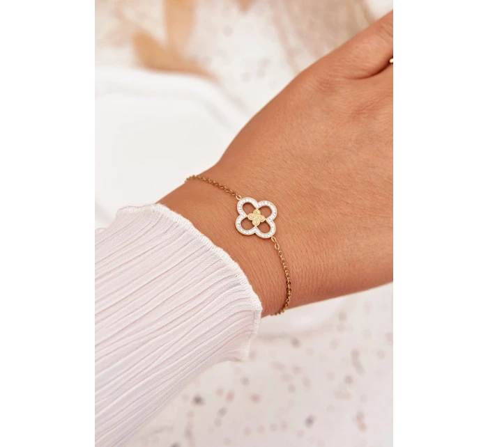 Dámský náramek ze chirurgické oceli Zlatý Dámský náramek ze chirurgické oceli Zlatý