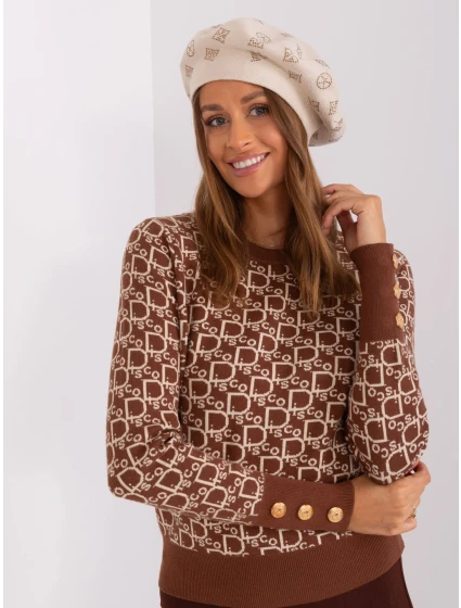 Czapka AT CZ model 18985203 jasny beżowy - FPrice Czapka AT CZ model 18985203 jasny beżowy - FPrice