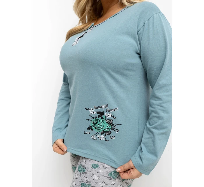 Pyžamo DU PI FP 506.56 tmavě mátové Pyžamo DU PI FP 506.56 tmavě mátové