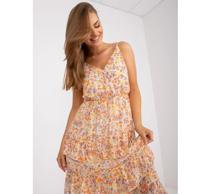 Dámské šaty EM SK Y6743 jasně oranžové Dámské šaty EM SK Y6743 jasně oranžové