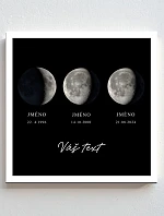 Personalizovaný magický fotoobraz v rámu - čtverec 20x20 - měsíční fáze rodiny