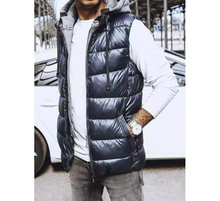 Pánská tmavě modrá vesta FashionStreet TX4140 Pánská tmavě modrá vesta FashionStreet TX4140