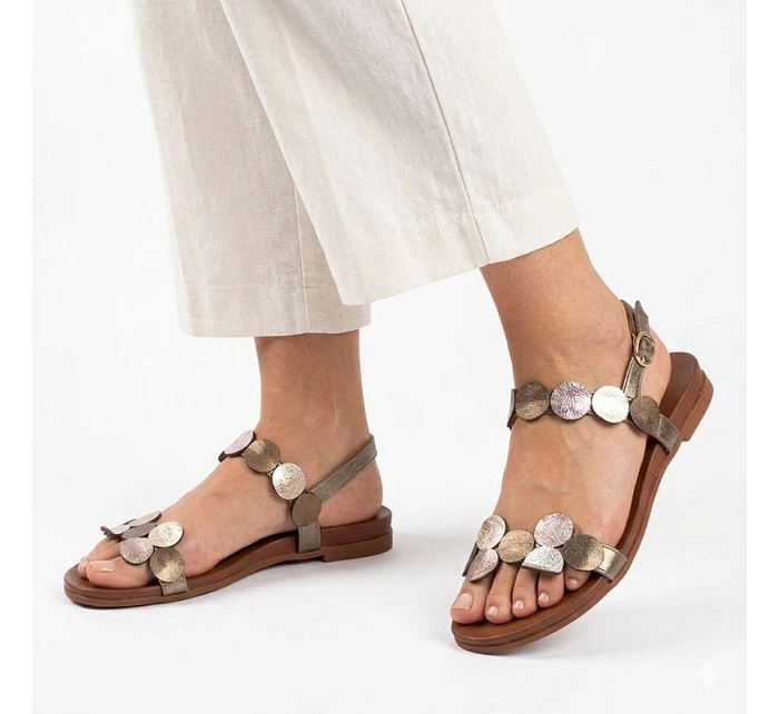 Dámské hnědé sandály M.Daszynski model 22081592 - M. Daszyński