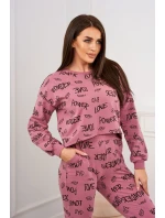 Sada s nápisy tmavě růžová Sada s nápisy tmavě růžová