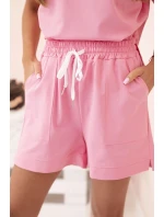 Dámský punto set s krátkými rukávy a šortkami světle růžová Dámský punto set s krátkými rukávy a šortkami světle růžová