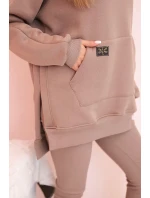 Dámská souprava bavlněná mikina s kapucí a legíny s vysokým pasem fango