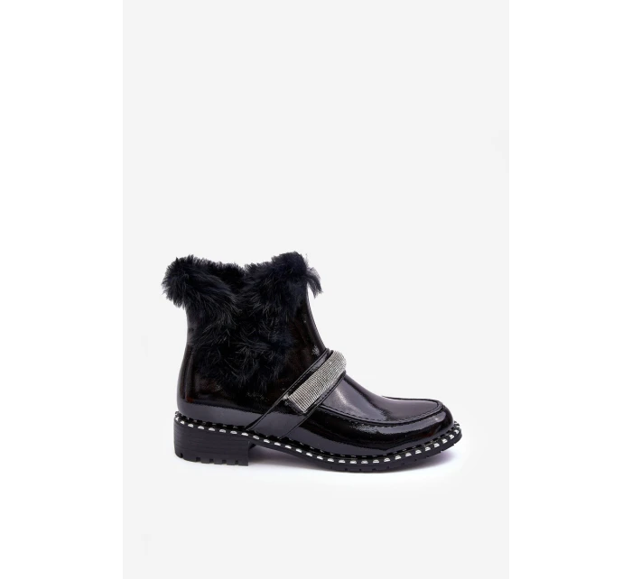 Boty Na Plochém Podpatku A Platformě Černé model 21634045 - S.Barski