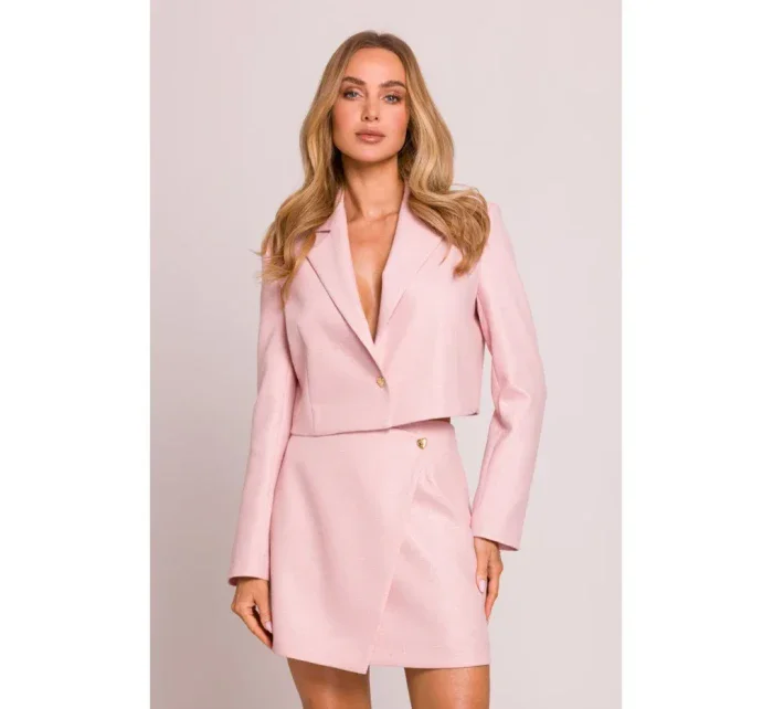 M853 Oříznuté sako - broskvové