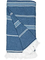 Recycled Hamam Towel Hamam ručník "Recycled" model 22527352 navy - The One Towelling Recycled Hamam Towel Hamam ručník "Recycled" model 22527352 navy - The One Towelling
