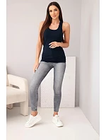 Dámská tílko z bavlny s kulatým výstřihem modrá