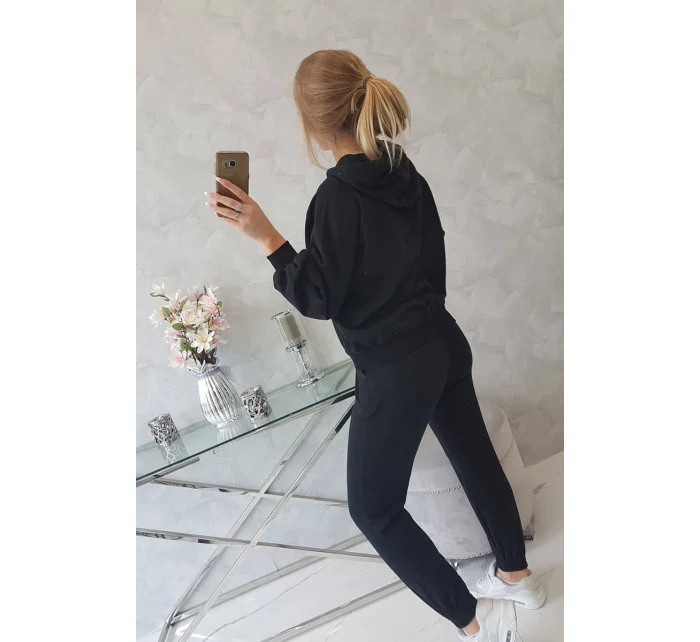 Souprava mikiny s kapucí černá