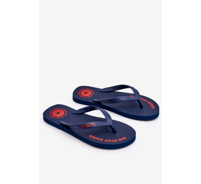 Pánské žabky Big Star model 21610693 Námořnická modrá - Big Star Shoes Pánské žabky Big Star model 21610693 Námořnická modrá - Big Star Shoes