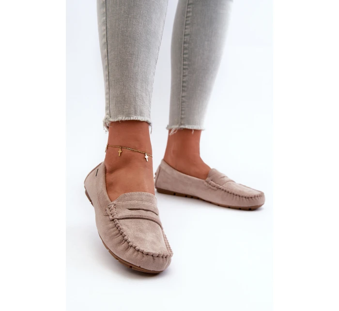 Dámské Mokasíny Z Světle Béžové model 21666657 - Boto Dámské Mokasíny Z Světle Béžové model 21666657 - Boto