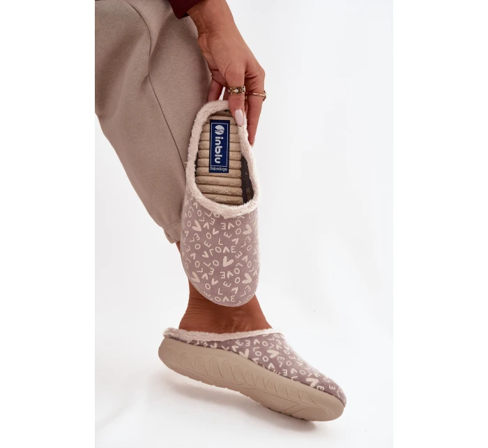 Dámské pantofle Love model 21714585 Béžové - Inblu