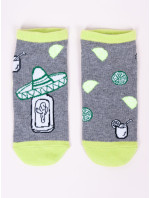Kotníkové bavlněné ponožky vzory barev model 16650747 Grey - Yoclub