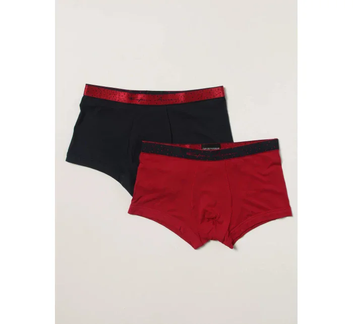 Pánské trenýrky 2 pack - 111210 1A598 - 50235 - černo/červená Emporio Armani Pánské trenýrky 2 pack - 111210 1A598 - 50235 - černo/červená Emporio Armani