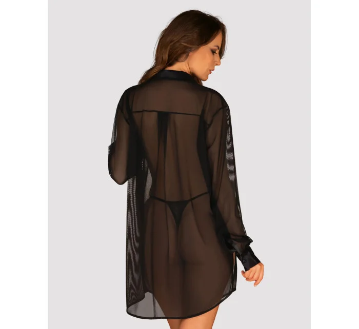 Sexy halenka Stellya babydoll černá - Obsessive Sexy halenka Stellya babydoll černá - Obsessive