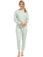 Dámské pyžamo 88232-800-2 zelenobílé - Pastunette