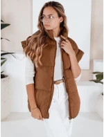 Dámská prošívaná vesta NIMIA camel FashionStreet TY3249