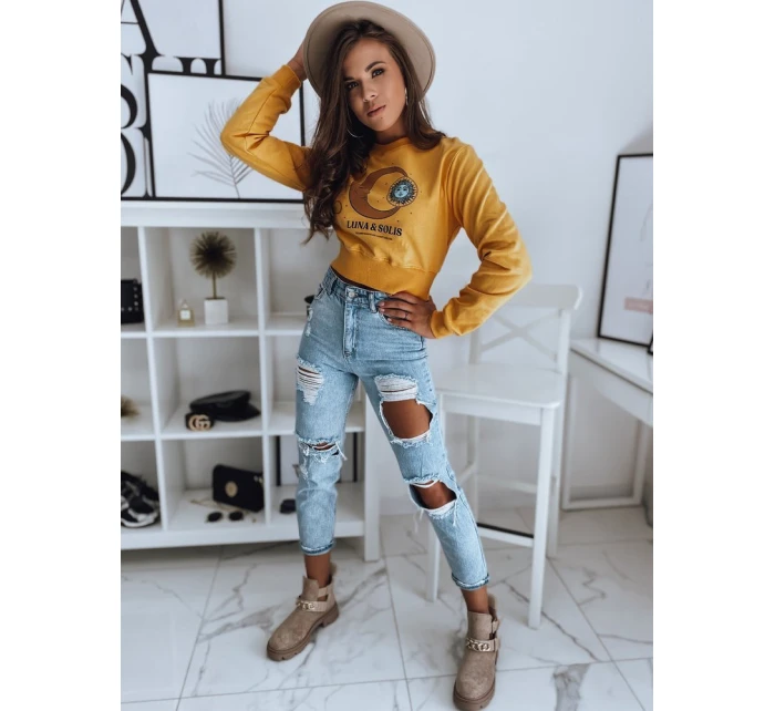 Dámská žlutá mikina LUNA FashionStreet BY1168