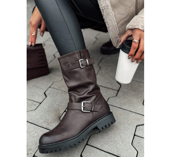 Dámské krátké hnědé boty WORKENNA FashionStreet ZY0543