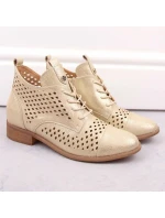 Ažurové boty W model 21939779 zlaté - Potocki