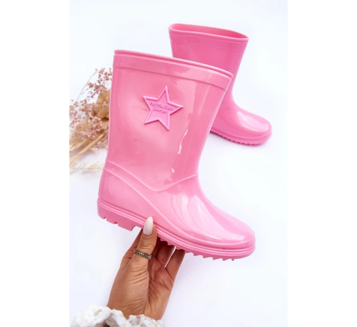 Dětské gumové holínky růžové Malvi