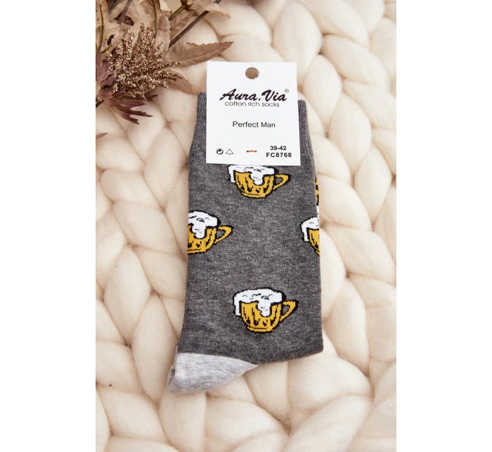 Ponožky S Vzory Šedé model 21643683 - Aura.via