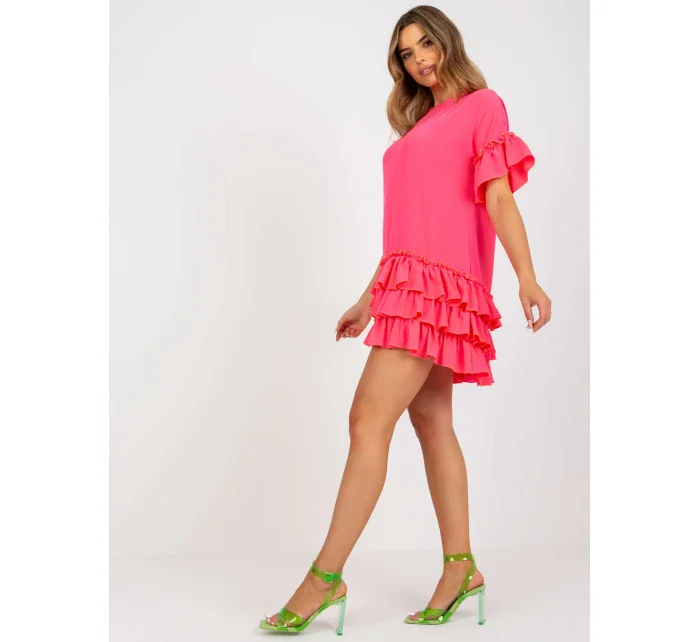 Šaty CHA SK 1422.19 fluo růžová