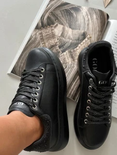 Dámské kožené tenisky GOE – černé