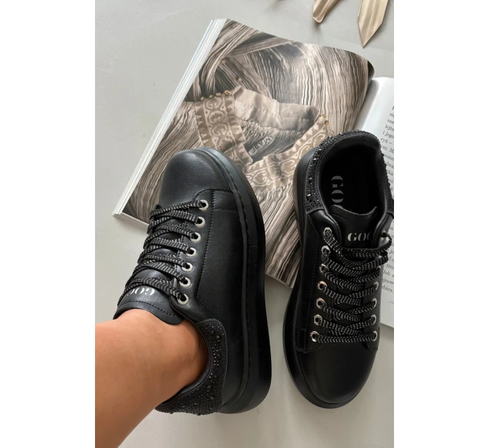 Dámské kožené tenisky GOE – černé Dámské kožené tenisky GOE – černé