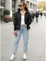 Dámská prošívaná přechodná bunda černá FashionStreet TY5542 Dámská prošívaná přechodná bunda černá FashionStreet TY5542