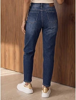 Dámské džíny slim fit s vysokým pasem, tmavě modré, FashionStreet UY3203 Dámské džíny slim fit s vysokým pasem, tmavě modré, FashionStreet UY3203